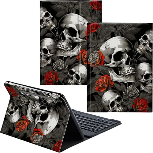 Vista 96 de Funda para Samsung Galaxy Tab S6 Lite 2022/2020 Teclado inalámbrico desmontable y cubierta de cuero PU Funda protectora para Samsung Galaxy Tab S6