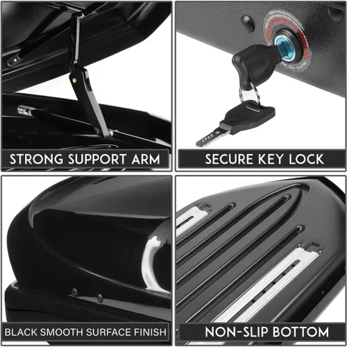 Vista 3 de DNA Motoring Portaequipajes para techo compatible con Subaru Forester 14-18, portador de montaje superior impermeable con cerradura + llaves + par