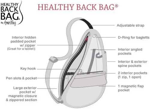 Vista 13 de AmeriBag Bolso bandolera de microfibra de 17