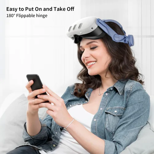 Vista 6 de ANNAPRO Battery Head Strap for OculusMeta Quest 3, Elite Strap with 6500mAh Battery for Quest 3 Accessories, Enhance Comfort and Extend Playtime
