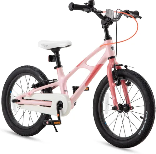 Vista 8 de RoyalBaby Bicicleta para niños, ligera de aleación de magnesio de 16/18 pulgadas, para niños y niñas de 4 a 9 años, ruedas de entrenamiento