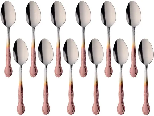 Vista 81 de Juego de tenedores de cocina de acero inoxidable, 12 piezas, tenedores de acero inoxidable de 7.3 pulgadas, cubiertos clásicos, utensilios de Dorado