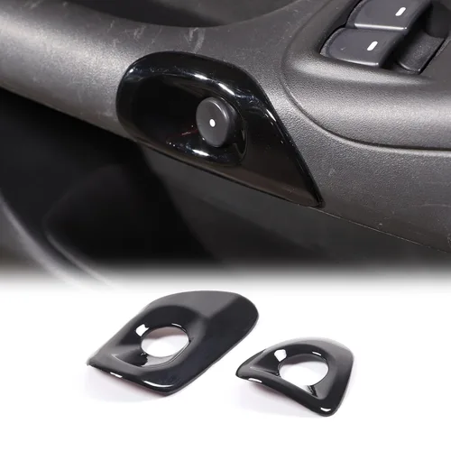 Vista 10 de Cubierta para interruptor de puerta de automóvil compatible con Chevy Corvette C6 2005-2013, accesorios de ajuste de botón de interruptor de bisel