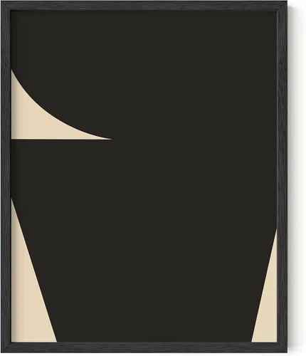 Vista 23 de HAUS AND HUES Impresiones artísticas abstractas en blanco y negro para decoración de pared moderna de mediados de siglo, arte abstracto en blanco