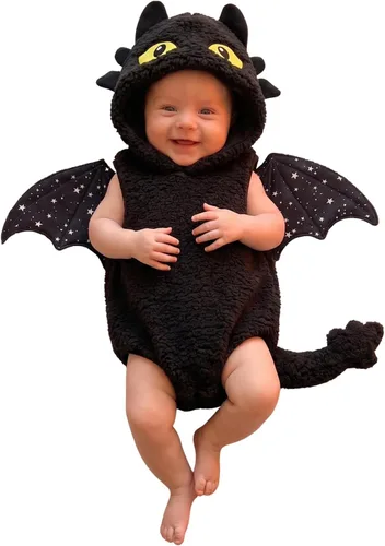 Vista 10 de Mameluco de Halloween para bebé, disfraz de animal, sin mangas Dinosaurio