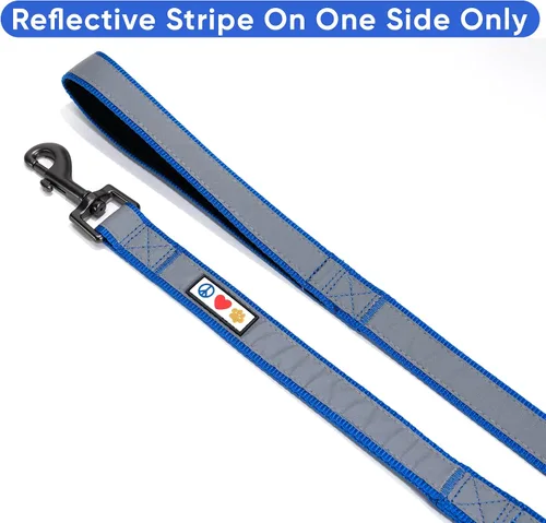 Vista 4 de Pawtitas Correa de perro de doble asa resistente para entrenamiento, correas sin tirones, ideal para perros medianos y grandes, ideal para caminar
