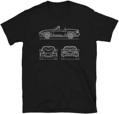 Vista 3 de MX-5 Roadster Miata Sports Car - Camiseta para hombre de Japón Eunos Sports Cars