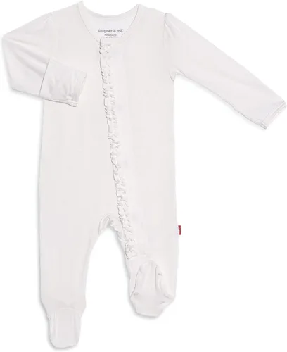 Vista 35 de Magnético Me Pijamas con piecitos de modal suave para bebé con cierre magnético rápido Pijama para niños y niñas, recién nacido a 24 meses