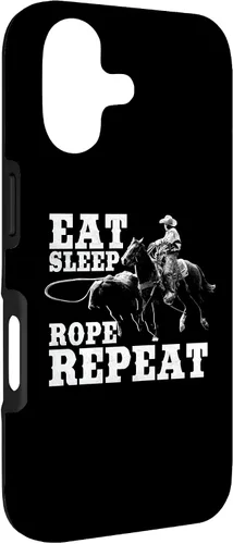Vista 3 de Team Roping Funny Rodeo Cowboy Cowgirl Horse Riding Roper Case for iPhone 17