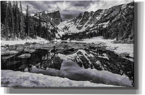 Vista 7 de Epic Graffiti 'Dream Lake Morning' por Darren White, lienzo para pared, 12 x 18 pulgadas