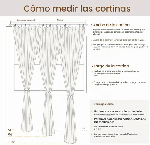 Vista 9 de INOVADAY Cortinas Plisadas con Memoria Entrenada de 96 Pulgadas de Largo, Cortinas de Lino para Sala de Estar, Juego de 2 Paneles de Cortinas Dark