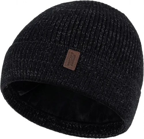 Vista 27 de Wmcaps – Gorro de invierno para hombre y mujer, gorro de punto suave y cálido con forro vellón Verde militar