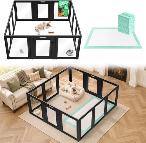 Vista 89 de FXW AuraSpace - Corralito acrílico transparente para interiores Negro