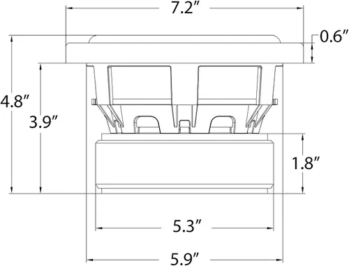 Vista 6 de Rockville W65K9D2 6.5 "1000 W Peak Subwoofer de audio para automóvil Dual 2-Ohm Sub 250w RMS CEA nominal CEA Rated, Cast Aluminum Basket, 4-Layer