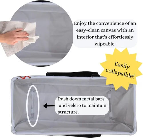 Vista 68 de NGIL Bolsa de comestibles reutilizable extra grande plegable de gran tamaño para comestibles, almacenamiento, picnic, playa, Estampado