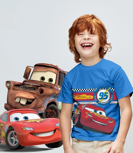 Vista 2 de Disney Camiseta gráfica Cars Lightning McQueen Pixar (juegos) Tow Mater Doc Cruz Finn Outfit Tee Niños Cumpleaños Ropa para niños