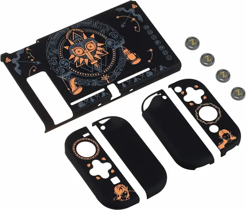 Vista 3 de Funda protectora acoplable compatible con interruptor carcasa rígida para controladores Switch y Joy-Con con 4 agarres para el pulgar funda
