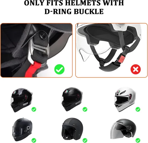 Vista 4 de Kit de hebilla de liberación rápida para casco – Reemplazo de hebilla de correa de barbilla para casco de motocicleta, cierre de liberación rápida