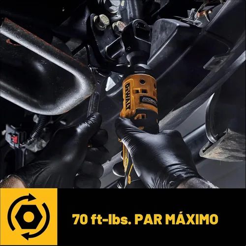 Vista 5 de DEWALT ATOMIC 20V MAX Ratilla inalámbrica sin escobillas, 1/2 pulgada, solo herramienta desnuda (DCF512B)