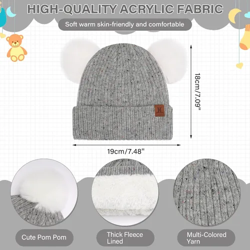 Vista 2 de Toddler Kids Winter Hats Gloves Scarfs Beanie Mittens Neck Warmer for 0 6 12 Months 1 2 3 4-10 Year Old Baby Girls Boys Gifts