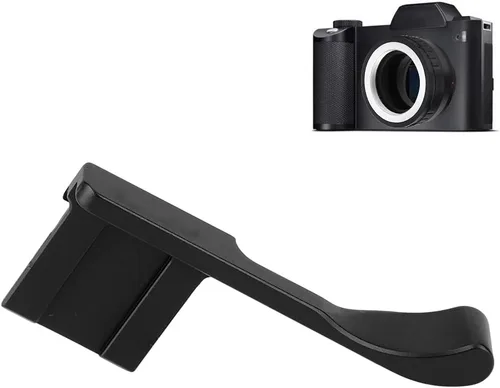 Vista 6 de Thumb Up Grip, zapata caliente de aleación de aluminio para cámara sin espejo X 100F, X A5, X A3, X pro2 (negro)