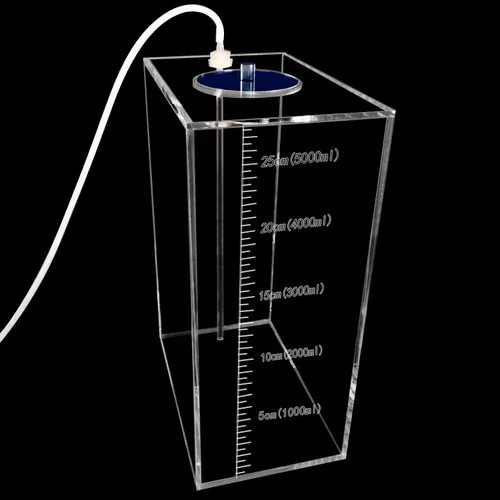 Vista 7 de Recipiente de dosificación, accesorios para bombas de aire de acuario, bomba dosificadora Recipientes de líquido Srorage Cubo hecho de acrílico