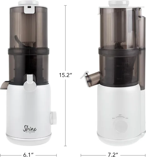 Vista 9 de Shine Multi-Batch Compact Cold Press Juicer SMB-1, manos libres, tolva de alimentación continua, portátil Blanco