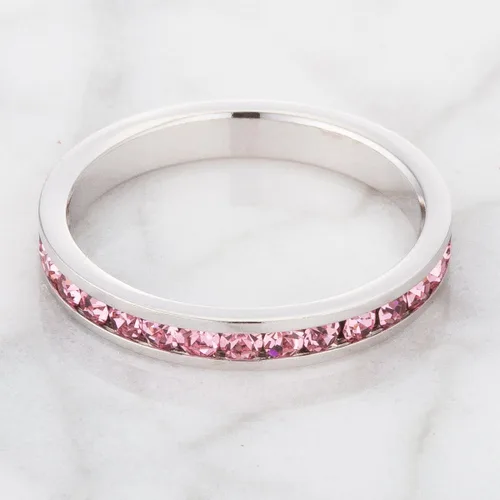 Vista 5 de Anillos apilables con cristales de Swarovski, piedra natalicia