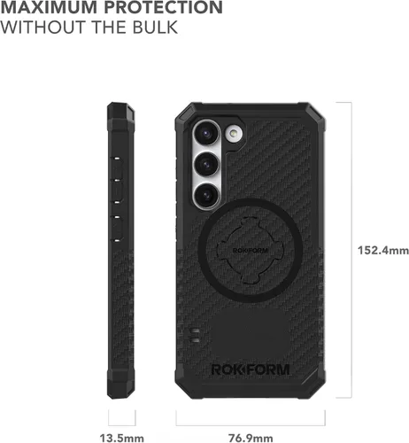 Vista 8 de Rokform - Funda para Galaxy S23, Serie Resistente, Carcasa Magnética con Bloqueo de Giro, Funda Blindada Probada contra Caídas (Negro)