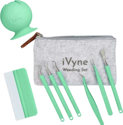 Vista 9 de iVyne Kit de herramientas de deshierbe de vinilo de alta calidad y recolector de desechos de deshierbe herramientas de agarre suave con bayas