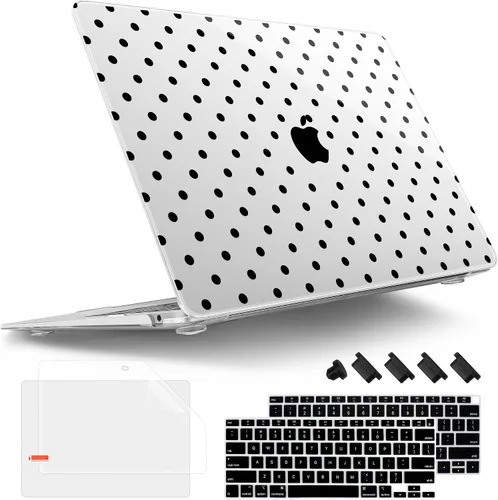 Vista 9 de Tuiklol Para MacBook Air de 13 pulgadas (versión 2021-2018) M1 A2337/A1932/A2179 con pantalla Retina Touch ID, carcasa rígida de plástico y cubierta