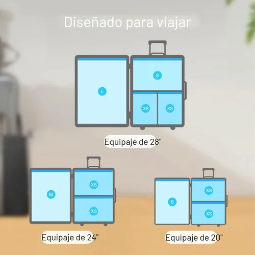 Vista 3 de UPGOGO Bolsas de Vacío de Viaje con Bomba Eléctrica Portátil (Combo Paquete de 8)