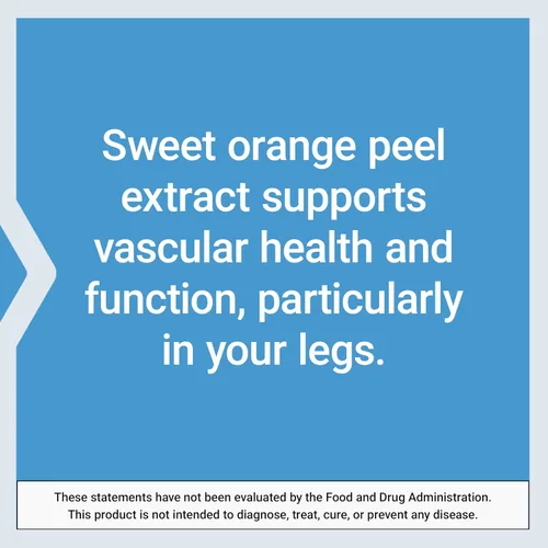 Vista 6 de Life Extension Piernas juveniles, flujo sanguíneo, apoyo venoso, suplemento de circulación, salud de piernas, extracto de cáscara de naranja