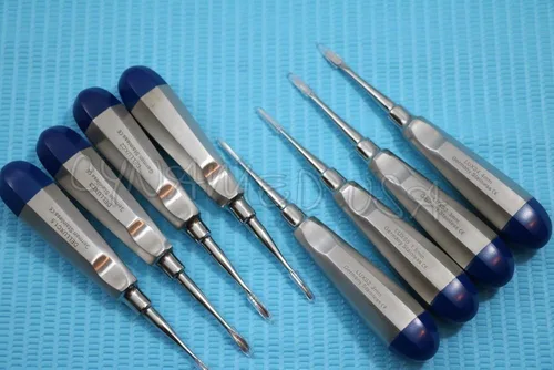 Vista 2 de Alemán 8 PC Cirugía Dental Recta y Curva EXTRACTANDO LUXATING APICAL Root Tip Elevador Set de 8 cada uno