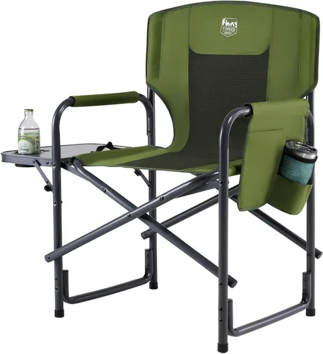 Vista 19 de TIMBER RIDGE Silla de camping de gran tamaño de aluminio, soporte 400lbs