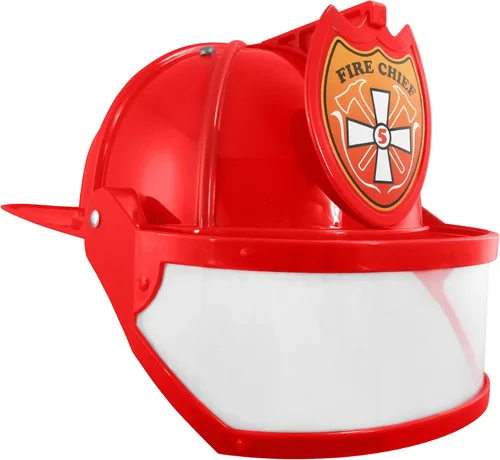 Vista 2 de Nicky Bigs Novelties Disfraz de bombero - Cascos duros - Casco de bombero - Sombreros de bombero - Accesorios de bombero - Ajustable