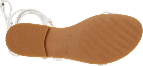 Vista 3 de The Drop Sandalias planas Samantha con cordones para mujer