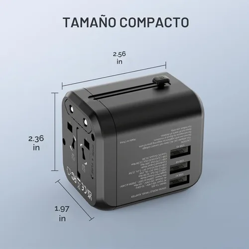 Vista 7 de EPICKA PD 35W Adaptador de viaje universal, 2AC/2USB-C/3USB-A