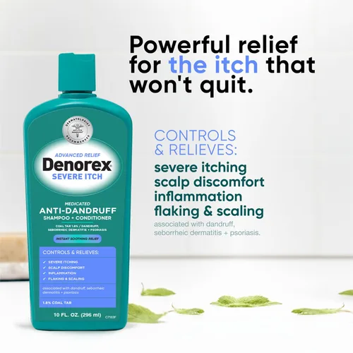 Vista 11 de Denorex Champú y acondicionador anticaspa severa para picazón, 10 fl oz