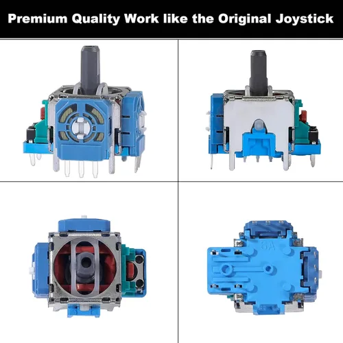 Vista 4 de 4 piezas de repuesto para controlador DualSense PS5, sensor analógico 3D, palillos de pulgar de rueda Joystick Rocker Módulo de reemplazo