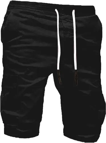Vista 5 de Pantalones cortos casuales para hombre, atléticos, trabajo, playa, entrenamiento, golf, verano, transpirables, baloncesto, pantalones cortos