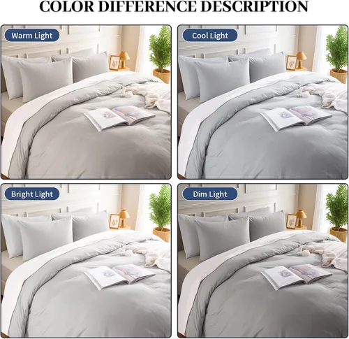 Vista 8 de NEXHOME PRO Funda de edredón Twin XL 100% algodón lavado, transpirable, duradera, texturizada, similar al lino, juego de ropa de cama para el hogar