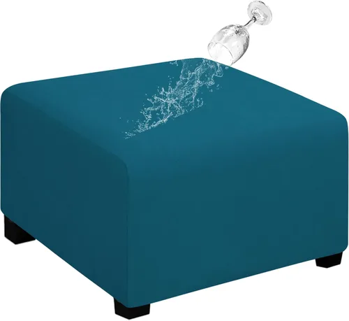 Vista 52 de Easy-Going Funda para Otomán Elástica 100% Doble Impermeable Rectangular Plegable Taburete de Almacenamiento Protector de Muebles Funda Suave