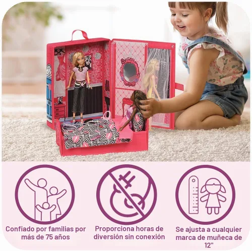 Vista 3 de Badger Basket Juego de casa de muñecas portátil con estuche de viaje