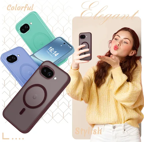 Vista 1421 de Funda para Google Pixel 10 Pro XL, cubierta magnética mate, color negro Fit for MagSafe, Screen Protector included, Shockproof Military Grade