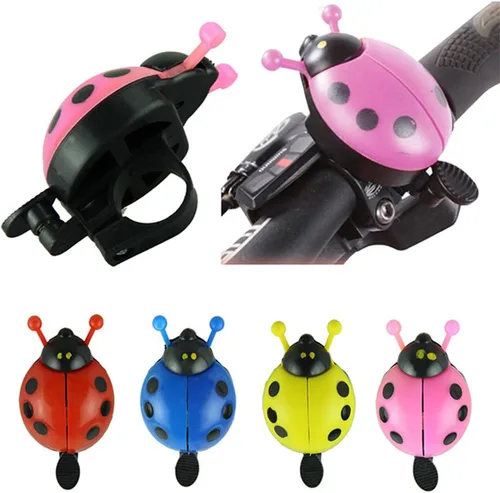 Vista 6 de Garneck Campana de bicicleta de mariquita, campana de bicicleta para niños, campana de bicicleta clásica, campana para pulgar, radiador eléctrico