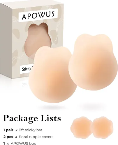 Vista 5 de Lift Ultra-Thin Adhesive Bra,Sticky Push UpInvisible Bras,Strapless Backless Bra Pasties Nipple Covers