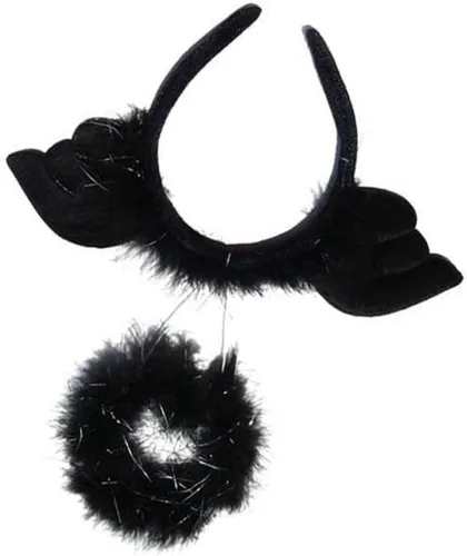 Vista 4 de SHERCHPRY 2 Pcs White Hair Ribbon Headband Black Halloween Hairhoop Hair Accessories Turban Headband Dark Headband