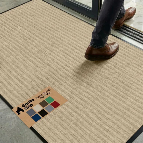 Vista 10 de GORILLA GRIP Traffic Guard - Tapete resistente para interiores y exteriores Negro