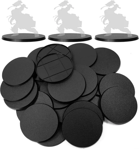 Vista 8 de Evemodel 60pcs 2.362 in Bases redondas para Wargames Mesa Superior Simulación Militar Escena ABS Plástico